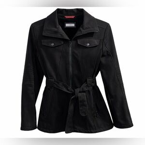 🍀🍀 London Fog Black Belted Jacket Women’s Medium